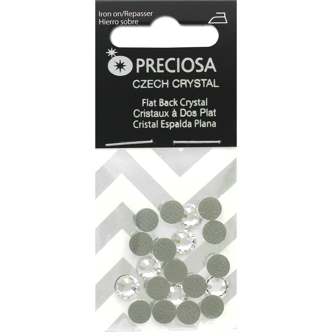 John Bead Preciosa VIVA12 Hot Fix Flatback Czech Crystals, SS30